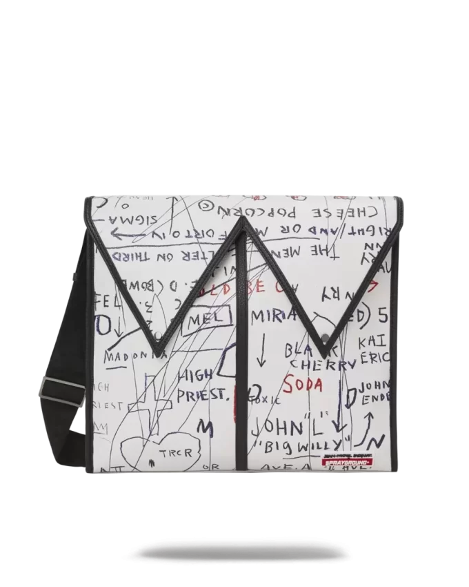 BASQUIAT UFFICIALE SENZA TITOLO (POPCORN AL FORMAGGIO) 1983 SLING MESSENGER BASQUIAT UFFICIALE SENZA TITOLO (POPCORN AL FORMAGGIO) 1983 SLING MESSENGER