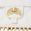 BORSA A MANO RIVIERA LE BLANC CON CATENA ORO E SQUALO BORSA A MANO RIVIERA LE BLANC CON CATENA ORO E SQUALO