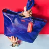 BORSA A QUADRI DI SQUALO (BLU)