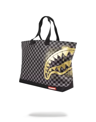 BORSA A TRACOLLA CON STENCIL ORO SHARKS IN PARIS