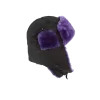 CAPPELLO DA AVIATORE IN PELLICCIA VIOLA 3M NERO