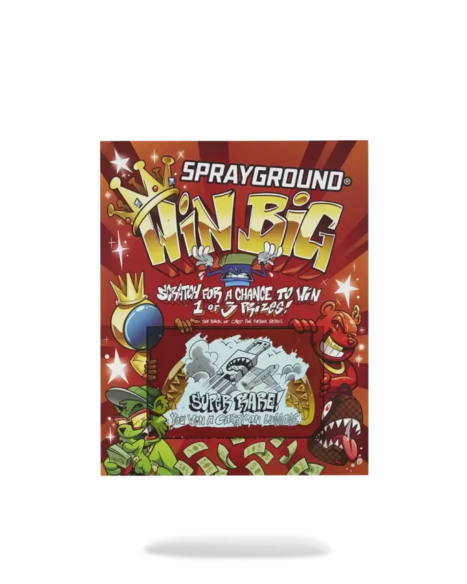 CARTA DA GIOCO SPRAYGROUND SCRATCH OFF – VINCI UNO ZAINO, UN ORSETTO DI SOLDI O UN BAGAGLIO! CARTA DA GIOCO SPRAYGROUND SCRATCH OFF – VINCI UNO ZAINO, UN ORSETTO DI SOLDI O UN BAGAGLIO!