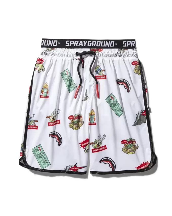 COSTUME DA BAGNO CORTO ALL-IN PATCH (BIANCO)