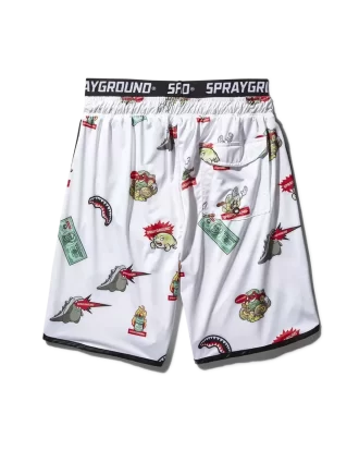COSTUME DA BAGNO CORTO ALL-IN PATCH (BIANCO)
