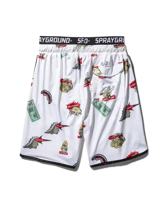 COSTUME DA BAGNO CORTO ALL-IN PATCH (BIANCO)