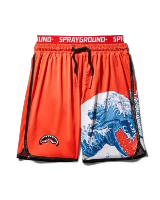 COSTUME DA BAGNO JAPAN WAVE CORTO (ROSSO)