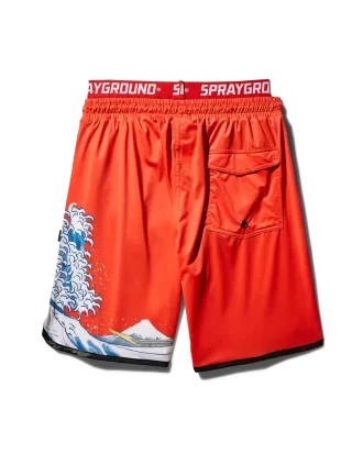 COSTUME DA BAGNO JAPAN WAVE CORTO (ROSSO)