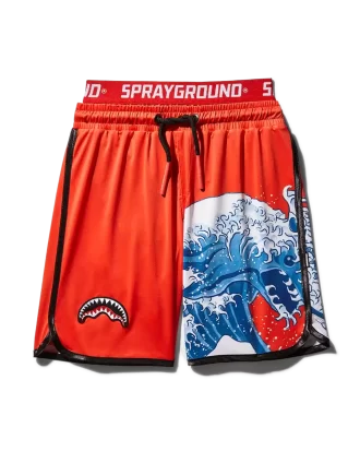 COSTUME DA BAGNO JAPAN WAVE PER BAMBINI (ROSSO)