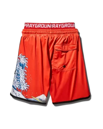 COSTUME DA BAGNO JAPAN WAVE PER BAMBINI (ROSSO)
