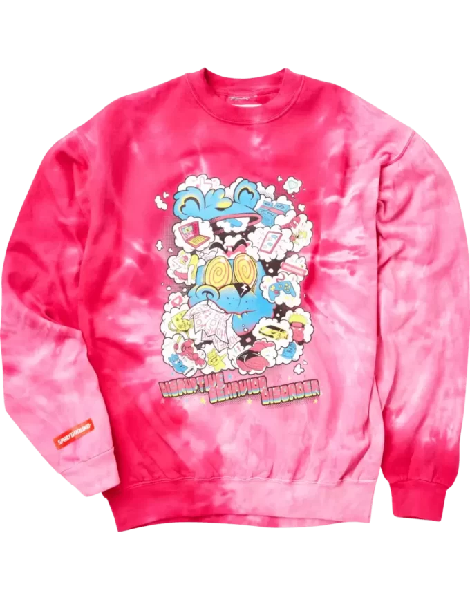 DISTURBO COMPORTAMENTALE DISTRUTTIVO CREW TIE DYE ROSA DISTURBO COMPORTAMENTALE DISTRUTTIVO CREW TIE DYE ROSA