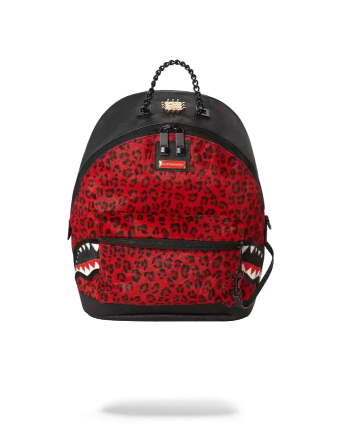 EMPRESS LEOPARDO ROSSO A 6 CINTURINI (PELO DI CAVALLO)