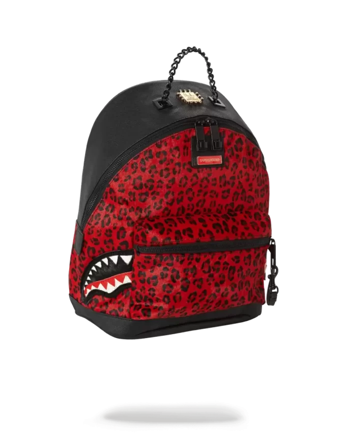 EMPRESS LEOPARDO ROSSO A 6 CINTURINI (PELO DI CAVALLO)