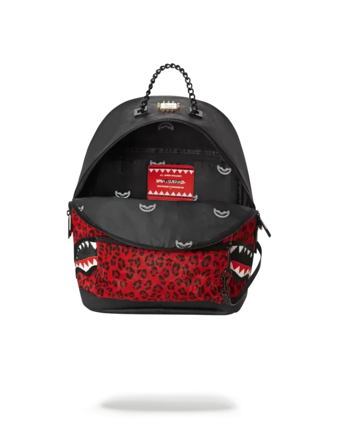 EMPRESS LEOPARDO ROSSO A 6 CINTURINI (PELO DI CAVALLO)