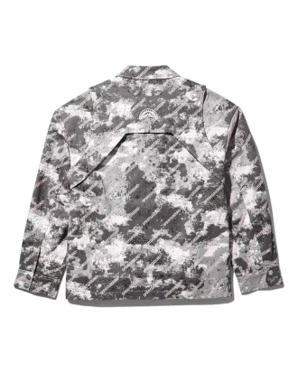 GIACCA CON DOPPIO CARRELLO E BOTTONI A PRESSIONE (GRIGIO)
