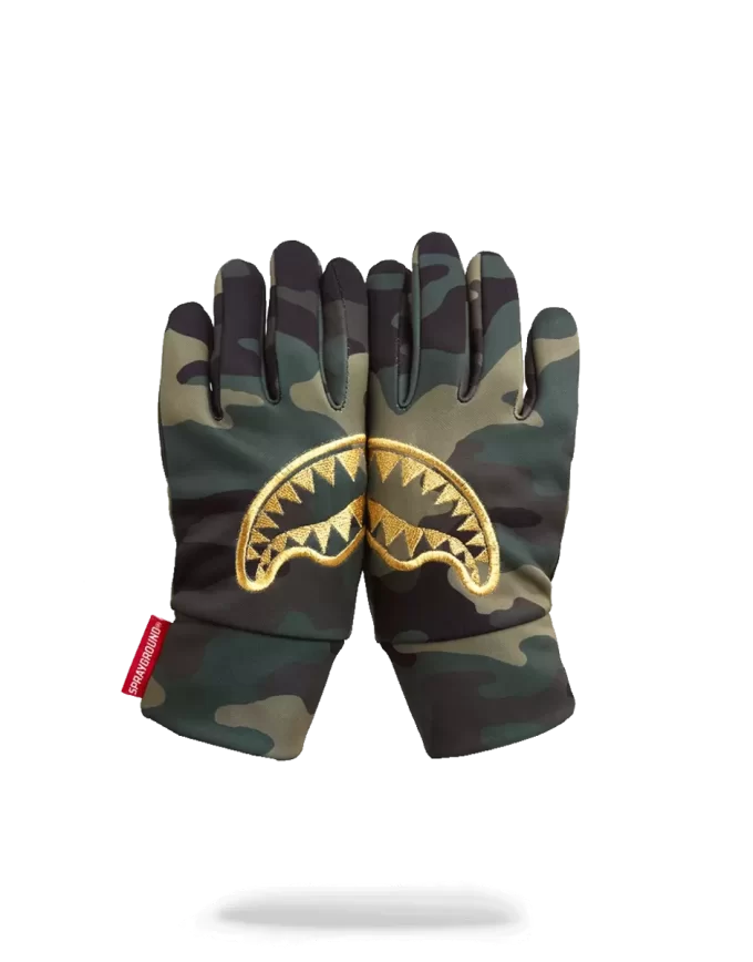 GUANTI MIMETICI CON STENCIL ORO