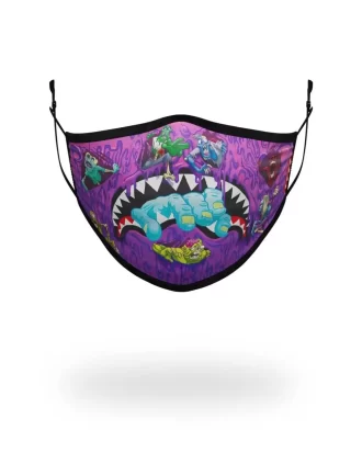 MASCHERA FACCIALE ADATTABILE PER ADULTI DA SQUALO ZOMBIE