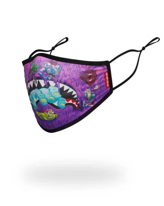 MASCHERA FACCIALE ADATTABILE PER ADULTI DA SQUALO ZOMBIE