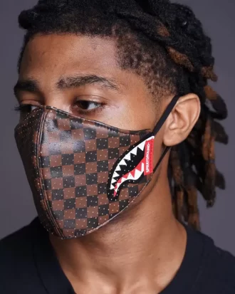 MASCHERA VEGANA IN PELLE SHARKS IN PARIS