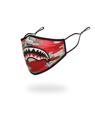 MASCHERINA ADATTABILE ADULT MONEY CAMO (ROSSA)