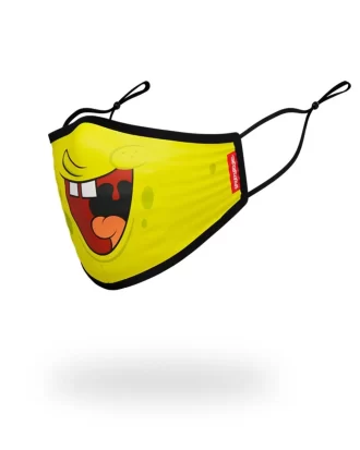 MASCHERINA ADEGUATA PER ADULTI SPONGEBOB SMILE