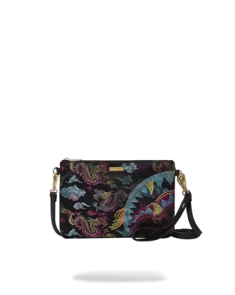 POCHETTE CROSSOVER CON DRAGHI RICAMATI