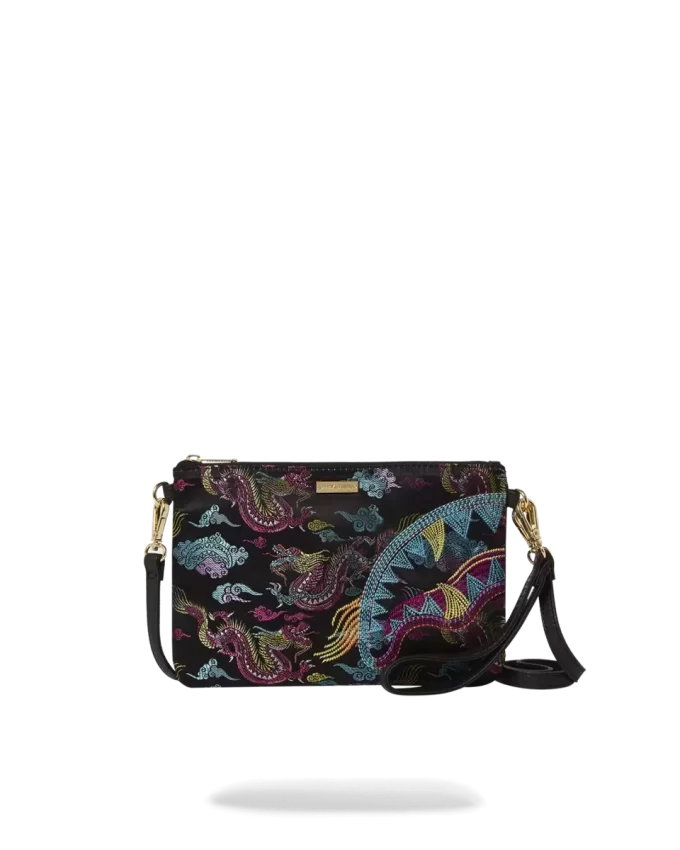 POCHETTE CROSSOVER CON DRAGHI RICAMATI