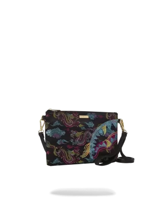 POCHETTE CROSSOVER CON DRAGHI RICAMATI