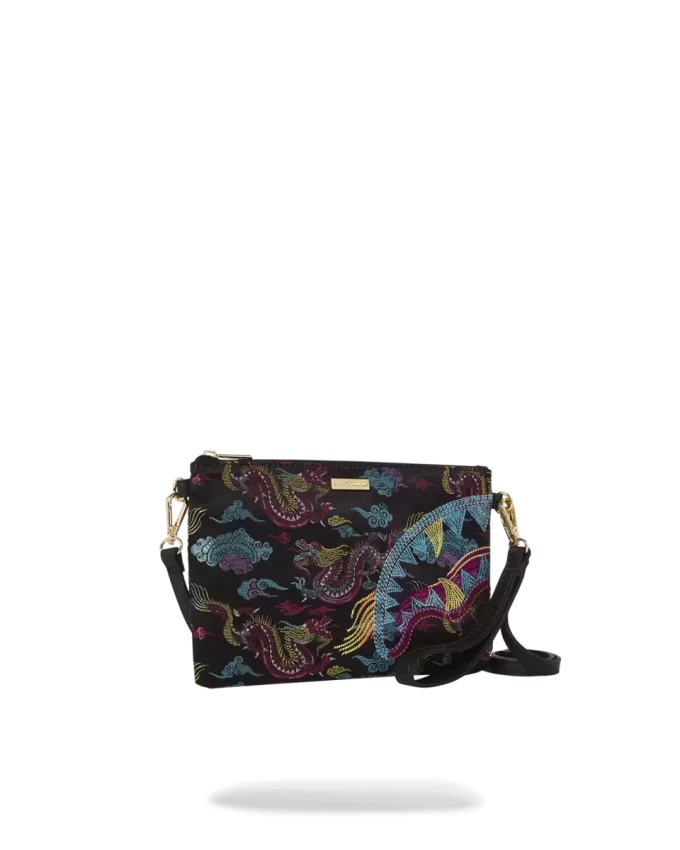 POCHETTE CROSSOVER CON DRAGHI RICAMATI