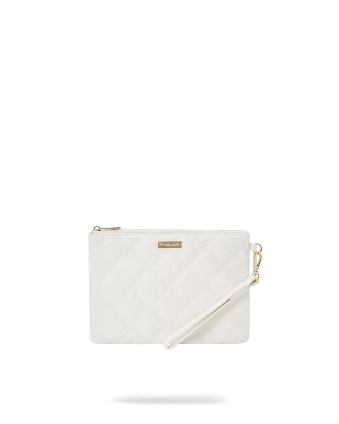 POCHETTE CROSSOVER RIVIERA LE BLANC CON CATENA IN ORO POCHETTE CROSSOVER RIVIERA LE BLANC CON CATENA IN ORO