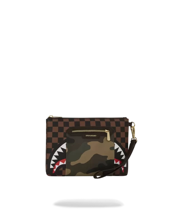 POCHETTE CROSSOVER SHARKS IN PARIS CON TASCA ESTERNA CON ZIP ORO