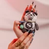 PORTACHIAVI CON MASCHERA DA SCI PANDA E ORSO