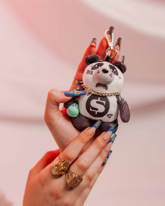 PORTACHIAVI CON MASCHERA DA SCI PANDA E ORSO