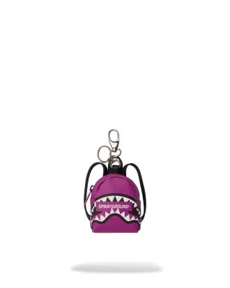 PORTACHIAVI CON ZAINO VIOLA CON LOGO SMASH