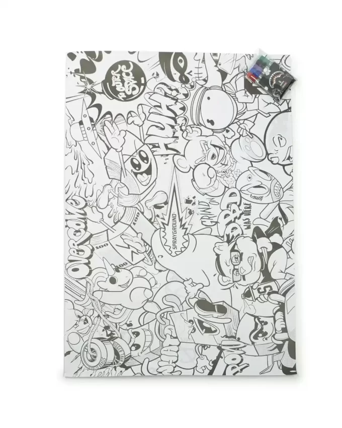 SPRAYGROUND ENORME POSTER DA COLORARE 39″x27″ E PENNARELLI INCLUSI SPRAYGROUND ENORME POSTER DA COLORARE 39″x27″ E PENNARELLI INCLUSI