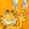 T-SHIRT CON STAMPA GRAFICA GARFIELD CAT STRATCH (ARANCIONE)