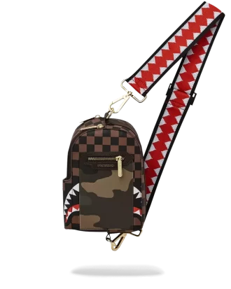 ZAINO A TRACOLLA SHARKS IN PARIS CON TASCA ESTERNA CON ZIP ORO